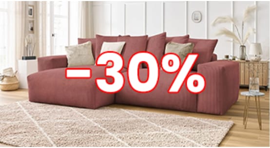 Bobochic Paris: -30% auf sofort verfügbare Sofas bei Conforama