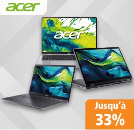 Bis zu 33 % Rabatt auf ausgewählte Acer Produkte bei Fust