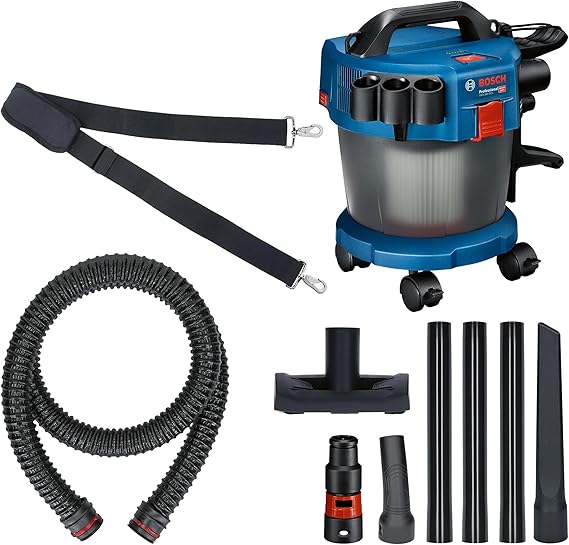 Bosch Professional 18 V System Akku Nass-/Trockensauger GAS 18V-10 L (ohne Akku, 1,6 m Schlauch)