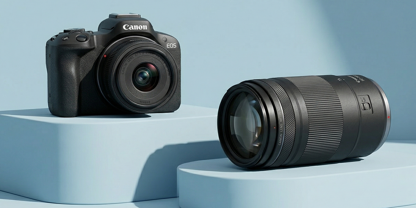 Canon Hybridkamera EOS R50 mit 2 Objektiven