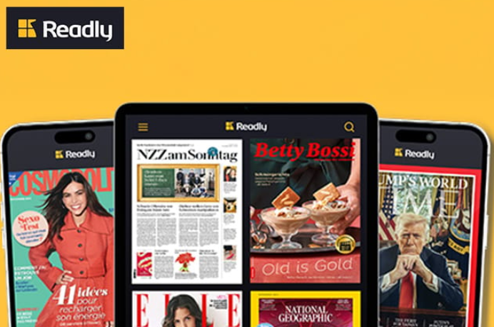 3 Monate Readly-Abo gratis, einlösbar bis am 30.4., nur für Neukunden