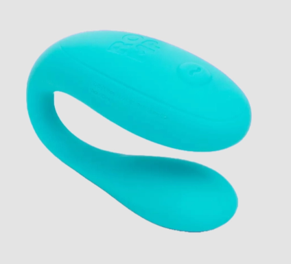 Romp Join Paarvibrator in der Farbe Türkis bei Amorana in Aktion