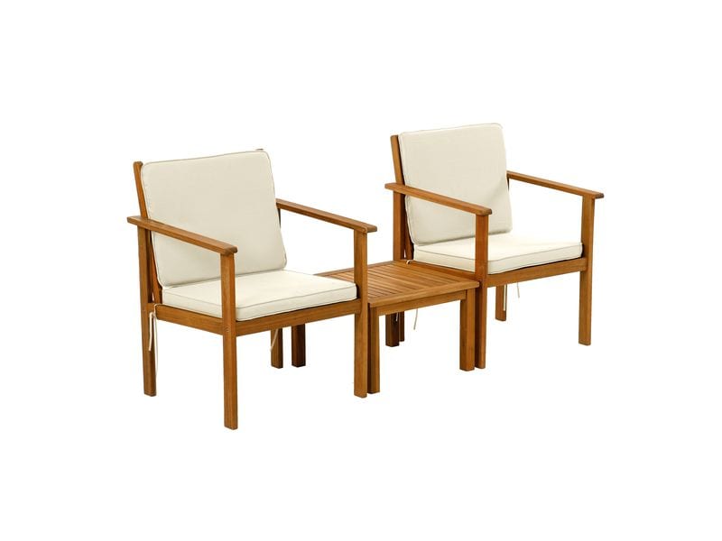 COCON Loungeset Vevey, Braun/Weiss, 2 Sitzplätze