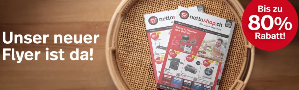 nettoshop.ch – Bis zu 80% Rabatt auf ausgewählte Angebote bis 03.05.2026