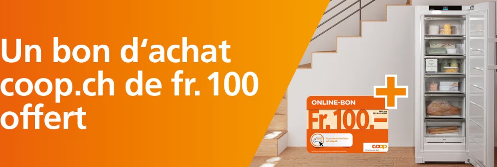 Fust Gutschein – CHF 100.– Coop.ch Gutschein beim Kauf eines Gefrierschranks bis 26.04.2026