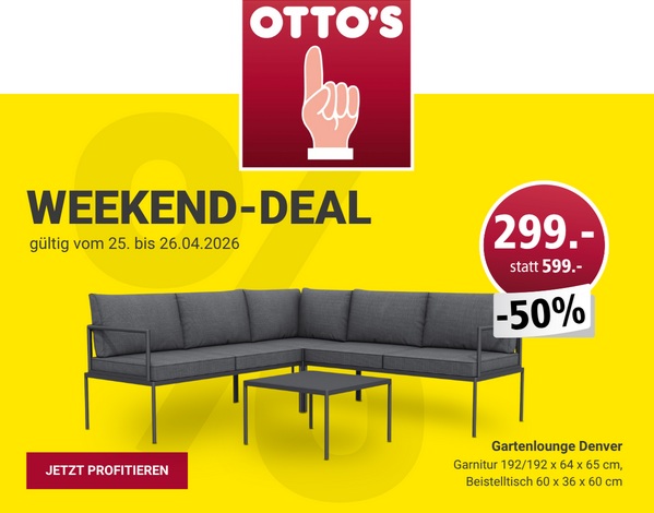 Nur Heute: “Gartenlounge Denver Corner anthrazit” / 51% sparen mit Gutschein (Filialabholung)