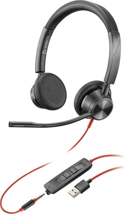 Poly Blackwire 3325 USB-A + 3.5mm Stereo Headset (Kabelgebunden, USB-A)