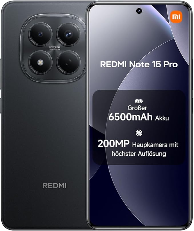 XIAOMI Redmi Note 15 Pro Smartphone (12+512 GB, 6500-mAh-Akku)