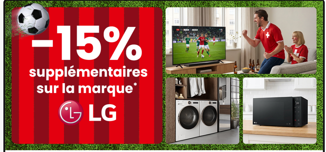 LG Deal: -15% zusätzlich auf LG Produkte bei Conforama