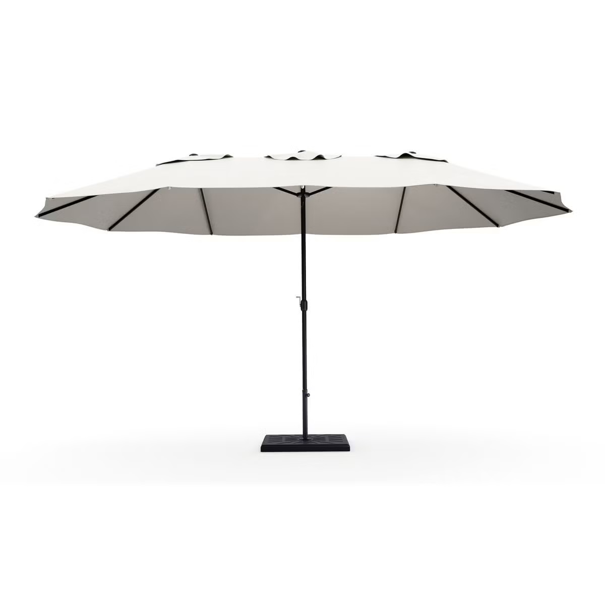Doppel-Sonnenschirm SOLI 460 x 270 cm weiss