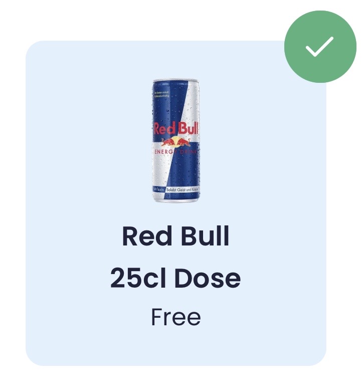 Gratis Red Bull im Kkiosk/Avec
