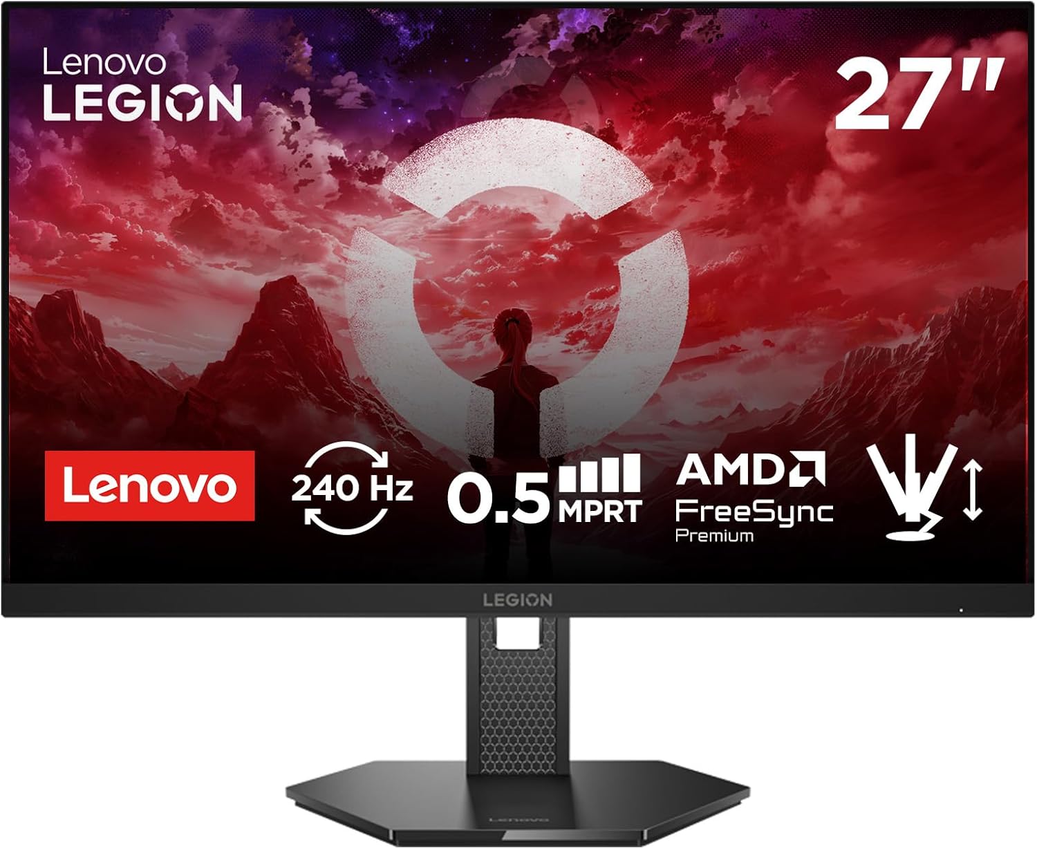 Lenovo Legion 27QD-10 Gaming-Monitor (27″, IPS, WQHD, 240 Hz, 0.5 ms, USB-C)