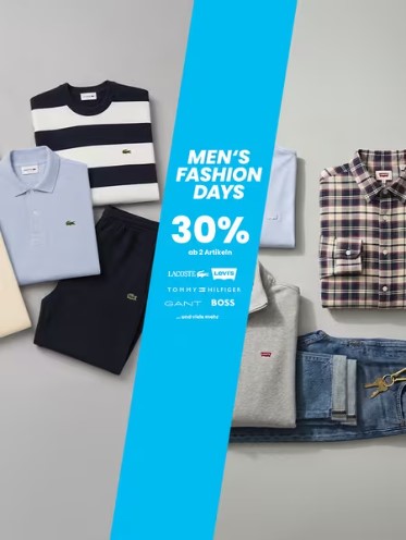 30% Rabatt auf Herrenmode ab 2 Artikeln bei Manor