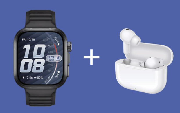 Huawei Fit 5 Pro (schwarz) inkl. Freebuds SE4 ANC (weiss)