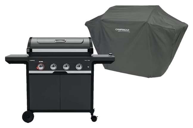 Nur bis morgen: Campingaz Select 4 EXS SBS Gasgrill + Abdeckhaube in Grau, 146 × 62 × 118 cm