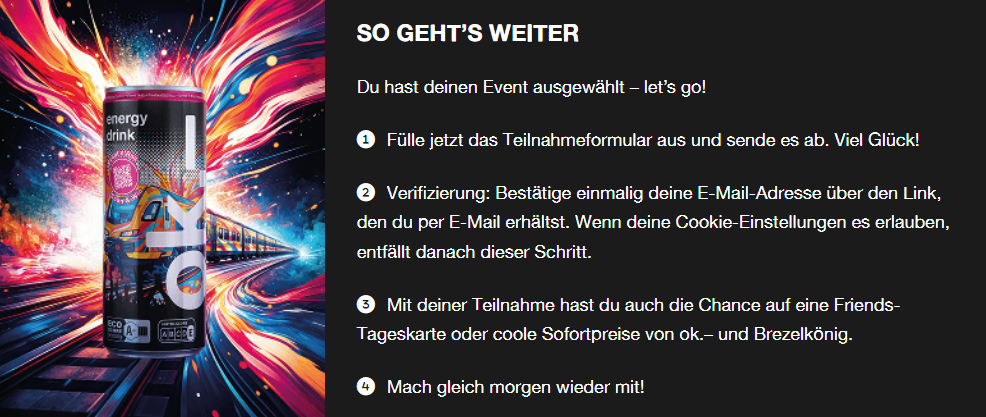 Event’n’Rail Gewinnspiel mit Gratisprodukten