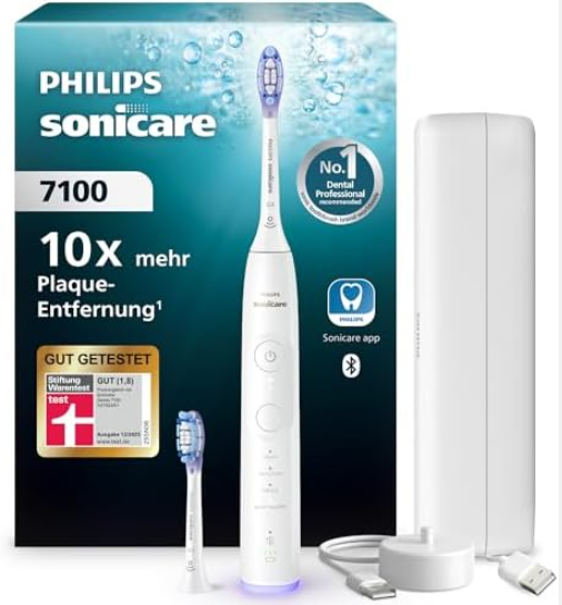 Philips Sonicare 7100 elektrische Zahnbürste mit 2 G3 Premium Gum Care Bürstenköpfen (HX7420/02)