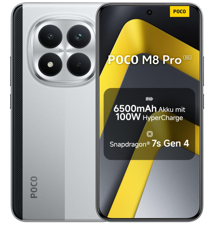 Xiaomi Poco M8 Pro 5G-Smartphone 12 GB RAM + 512 GB bei Amazon zum Toppreis