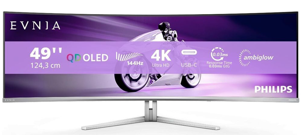 Philips Evnia Curved Monitor 49M2C8900L (48.9″, OLED, 144 Hz, 250 Nits) bei TWINT
