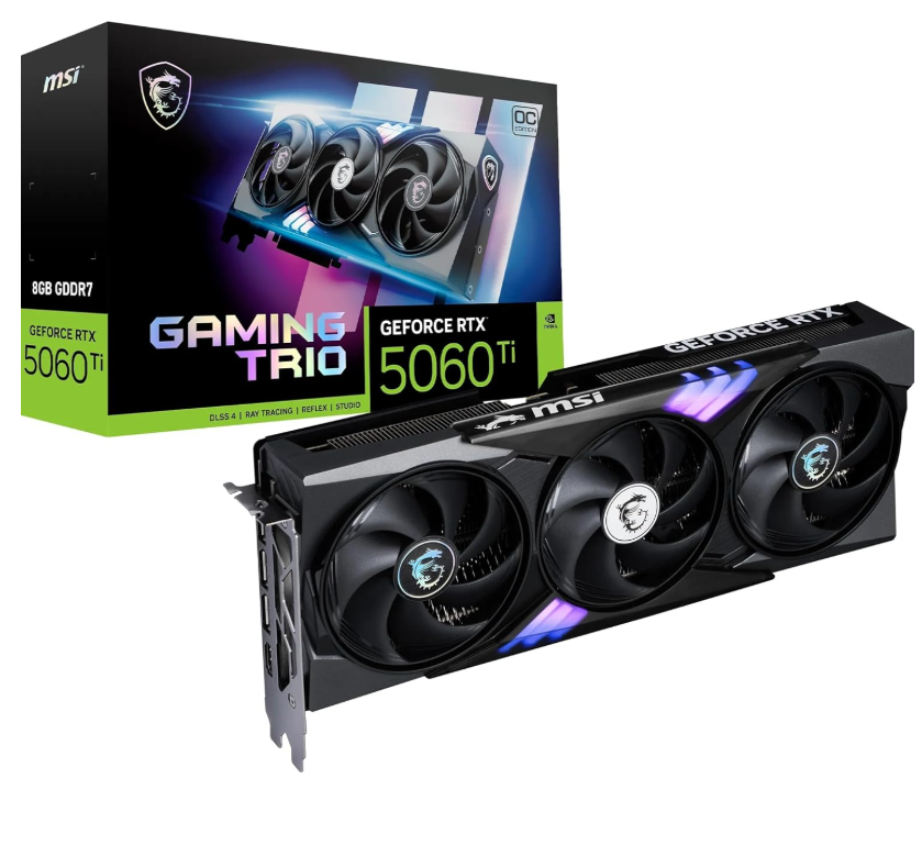 MSI RTX 5060 Ti Gaming Trio OC 8G, GeForce RTX 5060 Ti, 8 GB GDDR7 bei Amazon