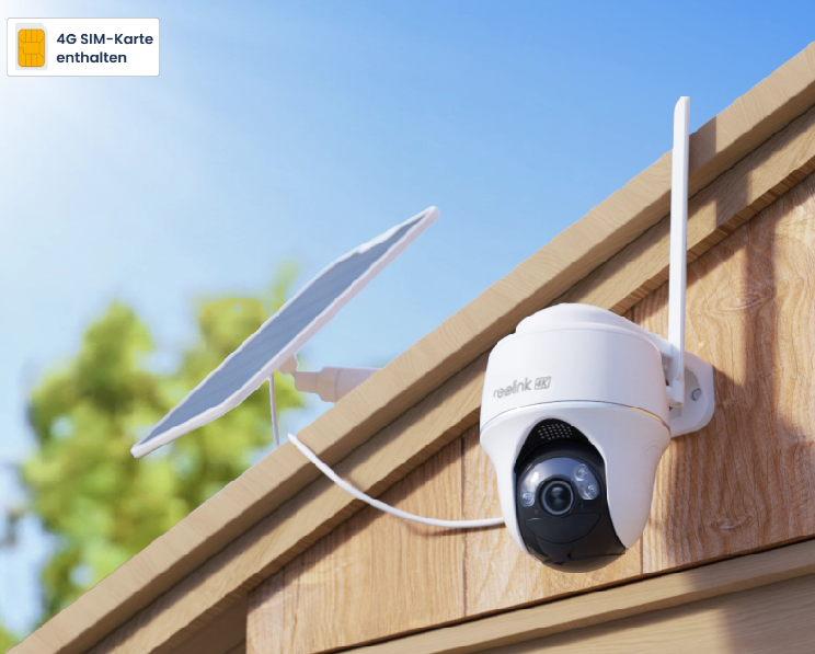 Intelligente 4K 4G-Sicherheitskamera mit Akku, Solarbetrieb und Auto-Tracking