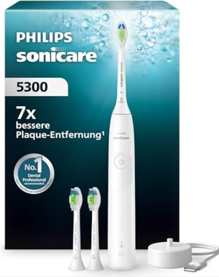Philips Sonicare 5300 elektrische Zahnbürste mit 2 Bürstenköpfen (HX7108/04) bei Amazon