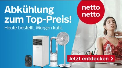 Bis zu 45% Rabatt auf Ventilatoren & Klimageräte bei NettoShop