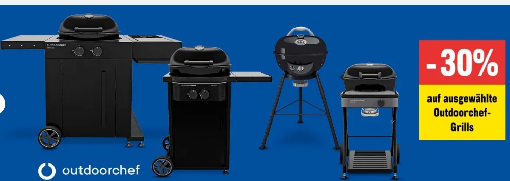 30% Rabatt auf ausgewählte Outdoorchef Grills bei Jumbo