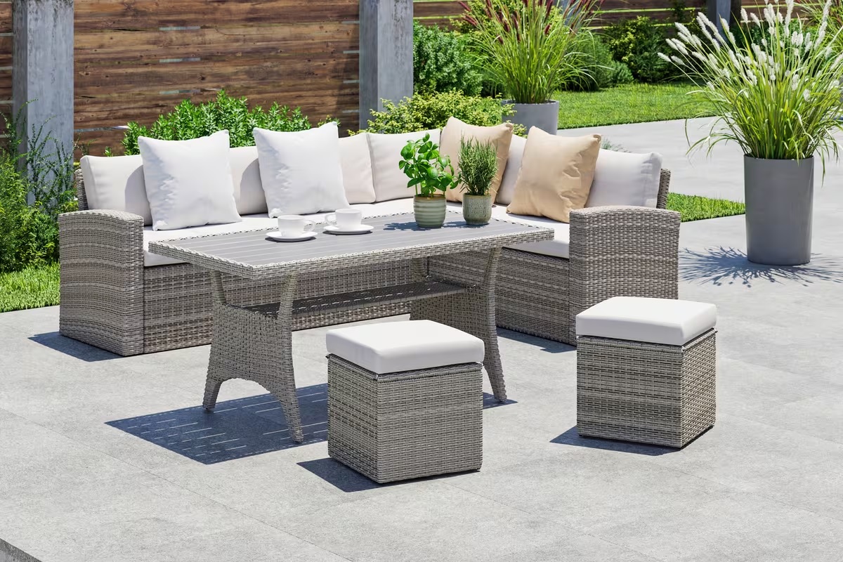 Gartenlounge-Set Alex aus Polyrattan bei Mömax – nur CHF 444.- bei Abholung