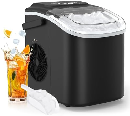 Palinth Eiswürfelmaschine, 9 Würfel in 6 Minuten, 1.2 L