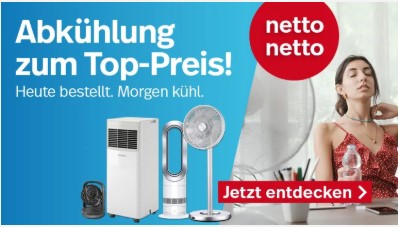 Bis zu 55 % Rabatt auf Ventilatoren und Klimageräte bei nettoshop