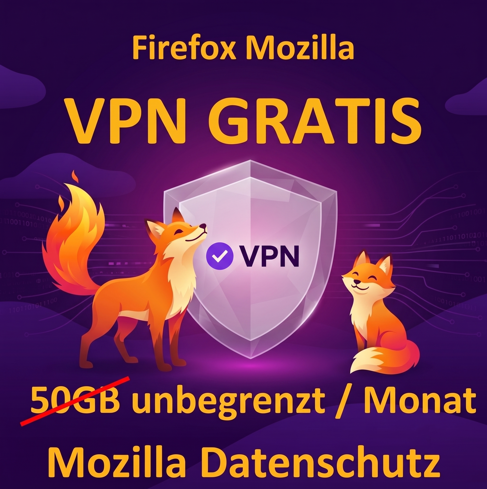 Kostenloses Firefox VPN | UNBEGRENZTES Datenvolumen mit 28 Länder – FREISCHALTEN!
