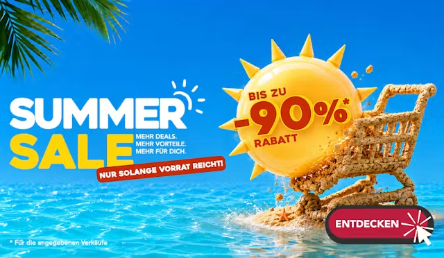 DeinDeal Summer Sale – viele Top-Schnäppli mit mind. 50% Rabatt (Lego, Sneakers, Werkzeug, Beauty-Produkte u.v.m.)