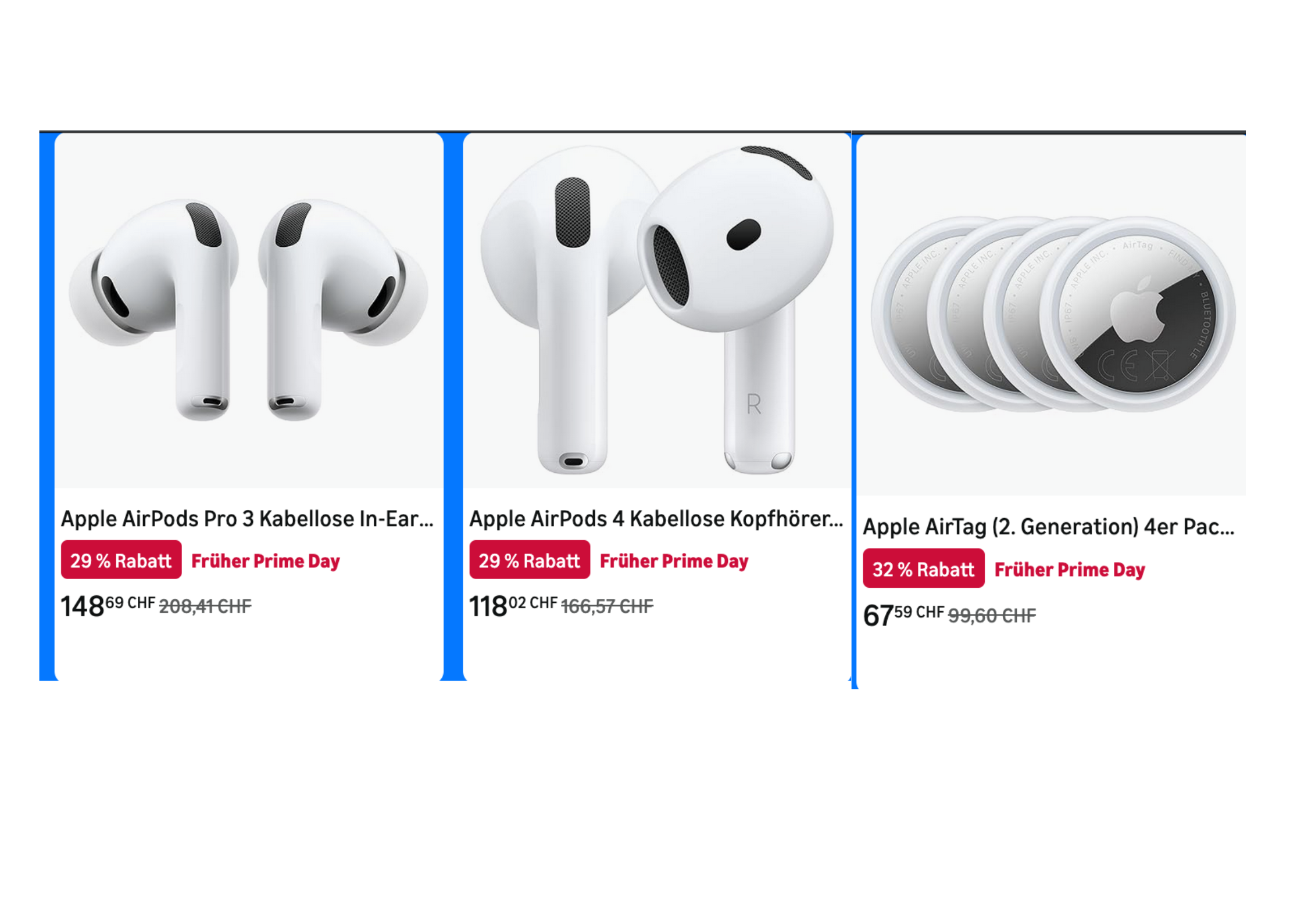 Apple AirTag (2nd Generation) 4 Pack und Airpods Pro 3 zum neuen Bestpreis für Prime Mitglieder!