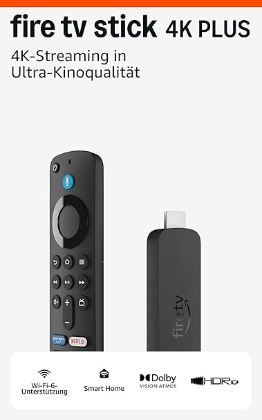 Amazon Fire TV Stick 4K Plus mit Dolby Vision, Atmos und HDR10+ bei Amazon zum Bestpreis für Prime-Mitglieder