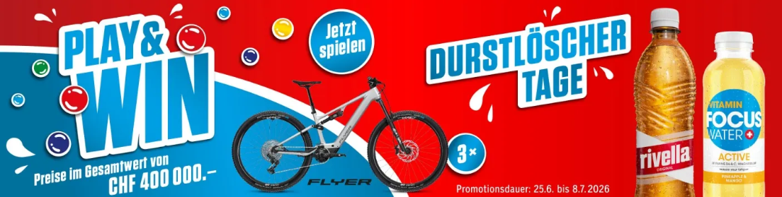 Neues Gewinnspiel von Coop – Play & Win by rivella & focus water