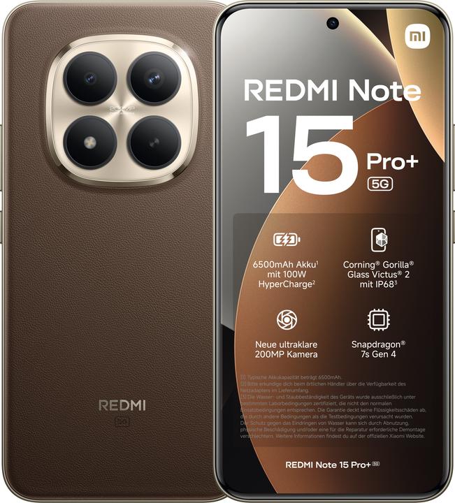 Xiaomi Redmi Note 15 Pro+ 5G (256 GB, Mocha Brown, 6.83″, Dual SIM, 5G) zum neuen Bestpreis
