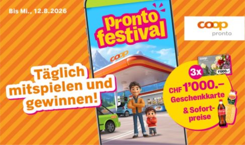Pronto Festival – Spiel mit Sofortpreisen in der Supercard App