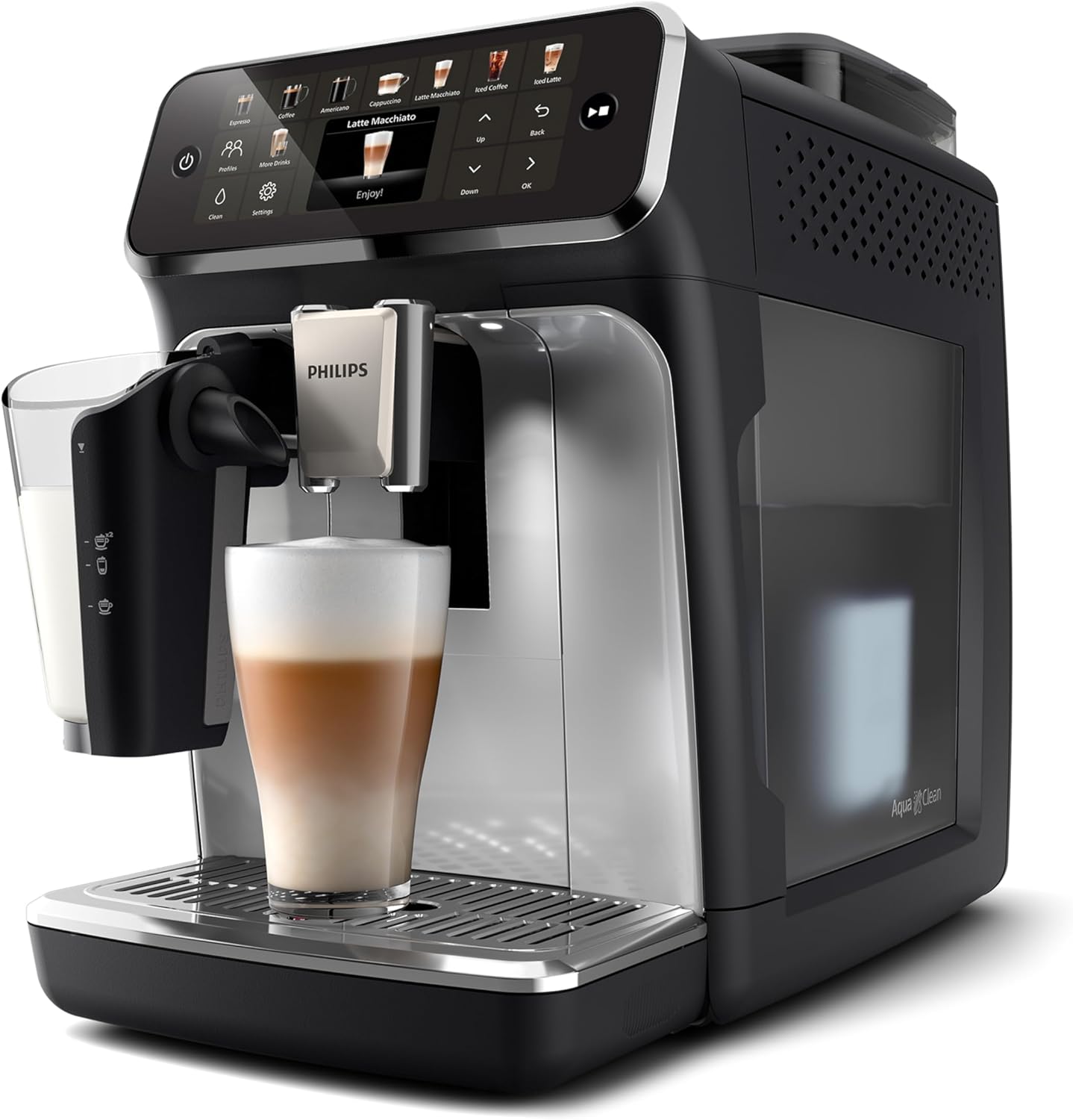 PHILIPS 5500 Series Kaffeevollautomat mit LatteGo Milchsystem (20 Kaffeespezialitäten, SilentBrew) bei Amazon