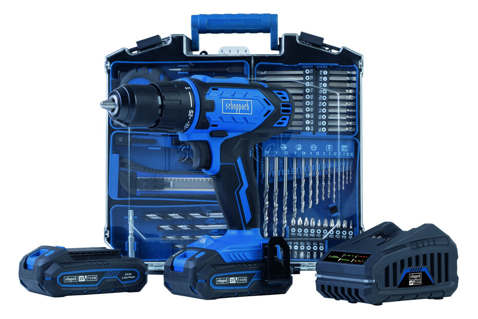 Scheppach Akku-Bohrschrauber-Set (20 V, 2 Ah) 74-teilig bei Jumbo