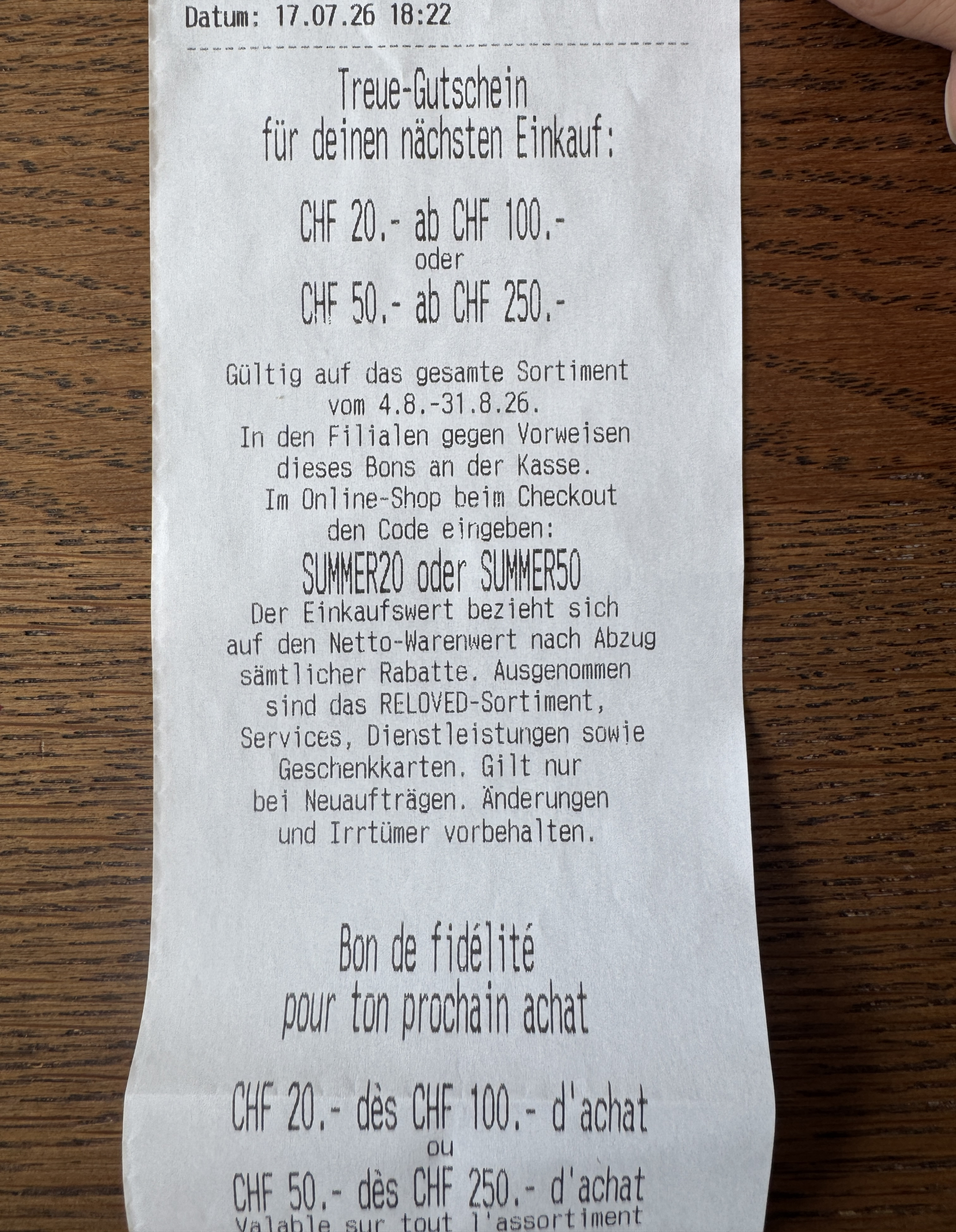 Micasa Rabatt ab 100.-