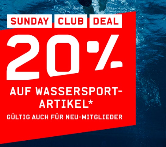 20% Rabatt auf Wassersportartikel bei Ochsner Sport (nur heute)