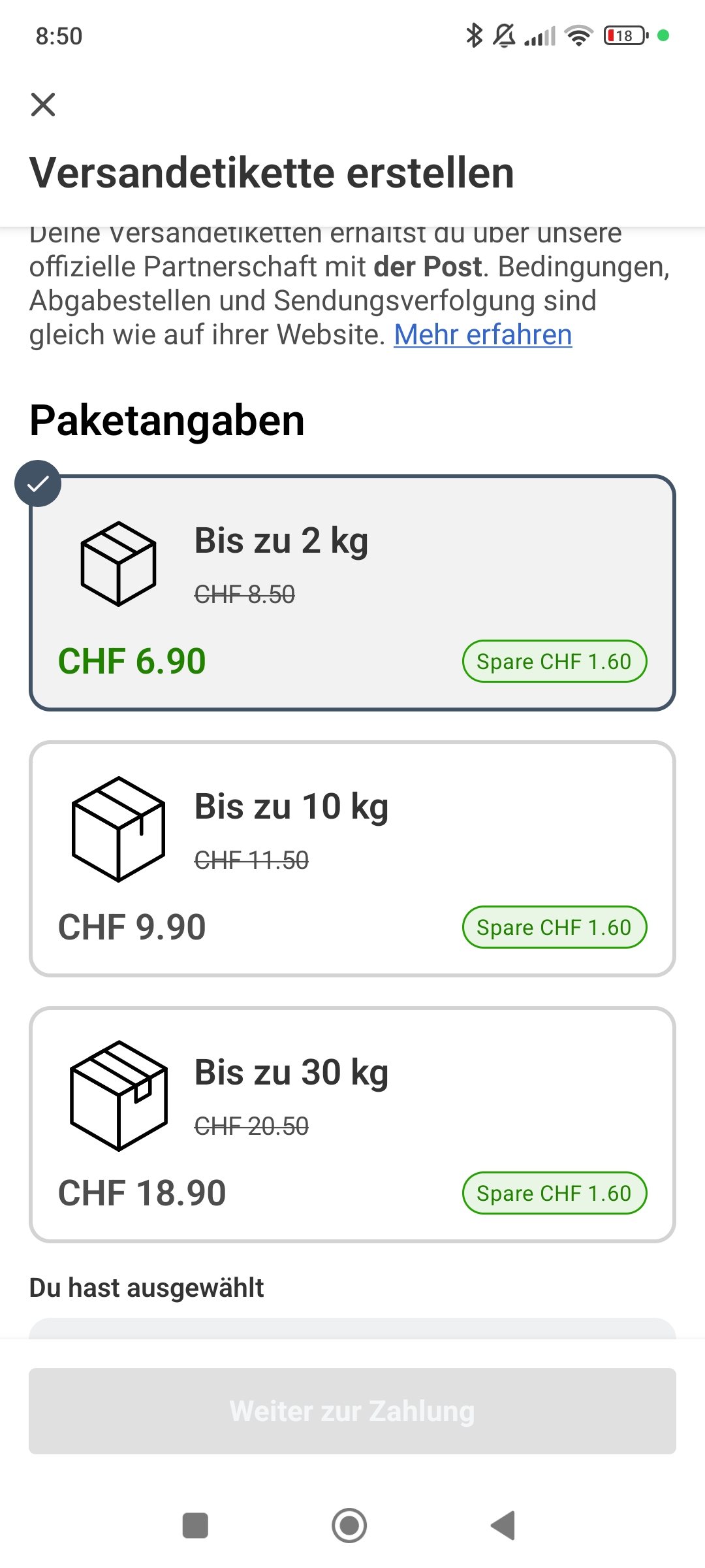 Versandetiketten der Post jetzt günstiger auf Tutti.ch erstellen