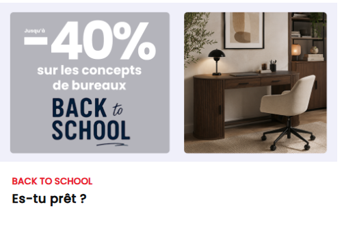 Conforama Rabattaktion: Bis zu 40% auf Büromöbel – einzelne Artikel noch stärker reduziert