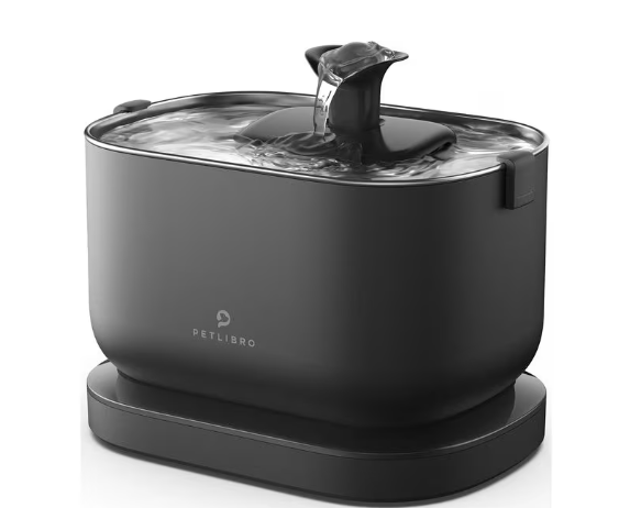 Hasutier-Trinkbrunnen Petlibro Wasserautomat Dockstream Battery-Operated mit Sensor Schwarz