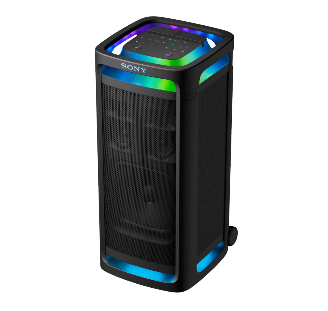 Nur heute: SONY ULT TOWER 9 AC Bluetooth Party Lautsprecher mit 360° Sound, Mikrofon-/Gitarrenanschluss zum neuen Bestpreis