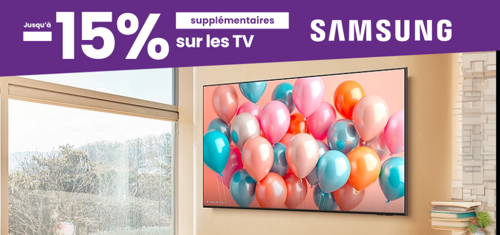 Zusätzliche 15 % Rabatt auf Samsung TVs – bereits reduzierte Modelle kombinierbar