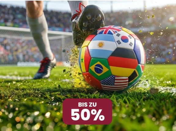 Bis zu 50 % Rabatt auf Fussball-Fanartikel zur WM 2026 bei Manor