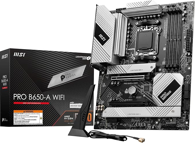 MSI PRO B650-A Wi-Fi-Mainboard (AM5, DDR5, Wi-Fi 6E) zum Tiefstpreis