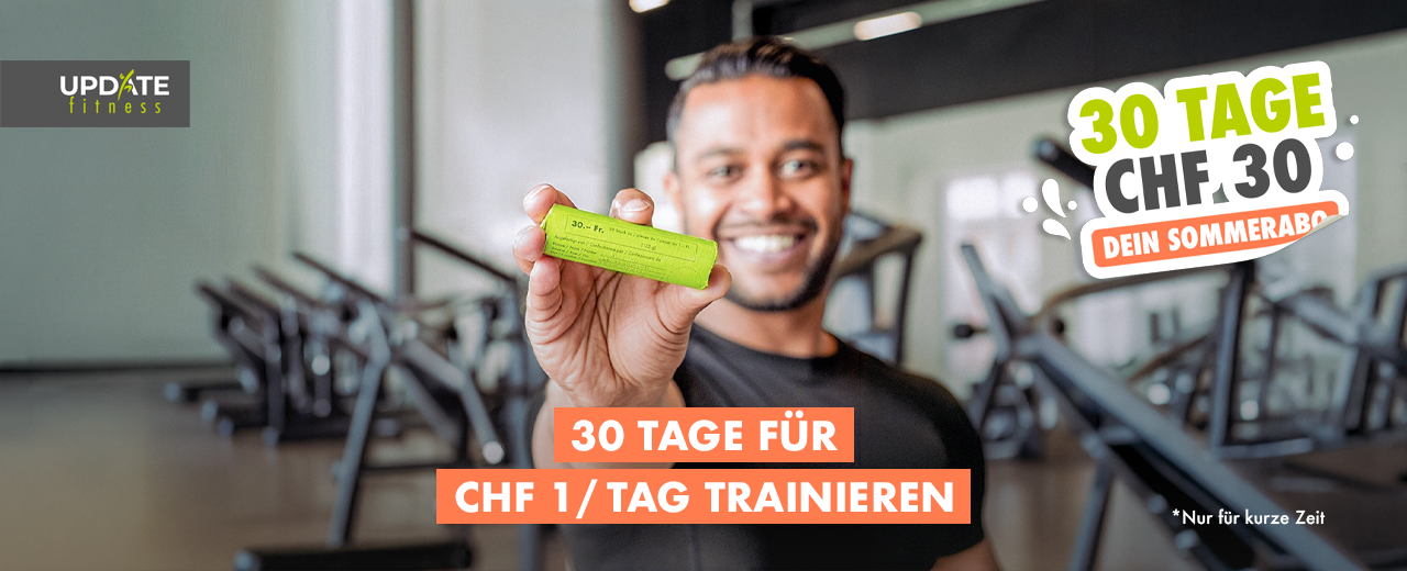Sommertraining update Fitness AG – 1 CHF pro Tag